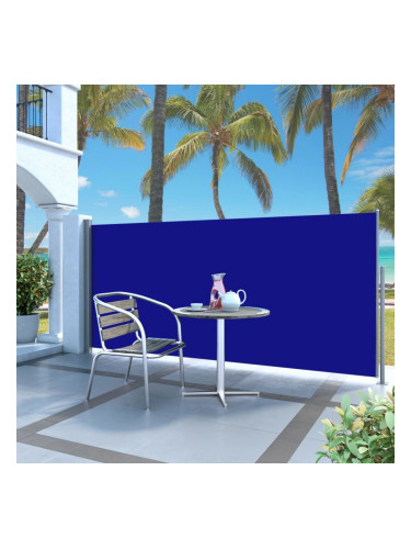 Sonata Прибираща се странична тента, 120х300 см, синя