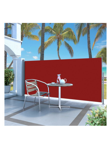Sonata Прибираща се странична тента, 120х300 см, червена