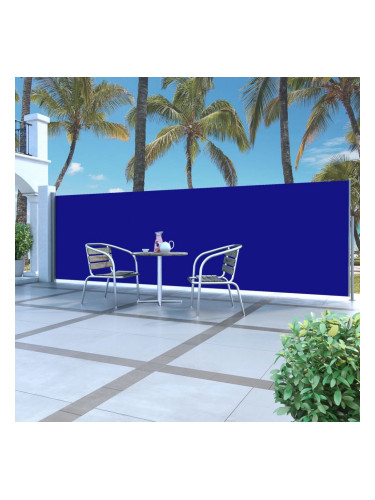 Sonata Прибираща се странична тента, 160х500 см, синя