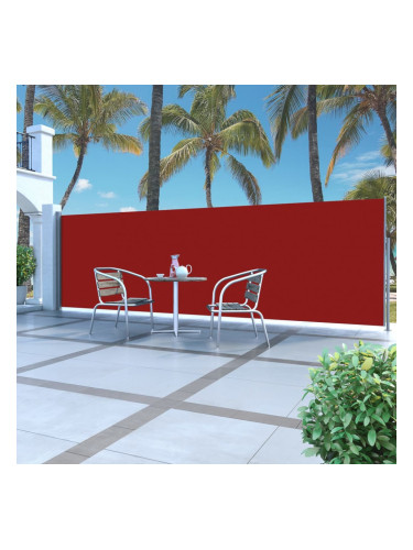 Sonata Прибираща се странична тента, 160х500 см, червена
