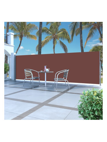 Sonata Прибираща се странична тента, 160х500 см, кафява