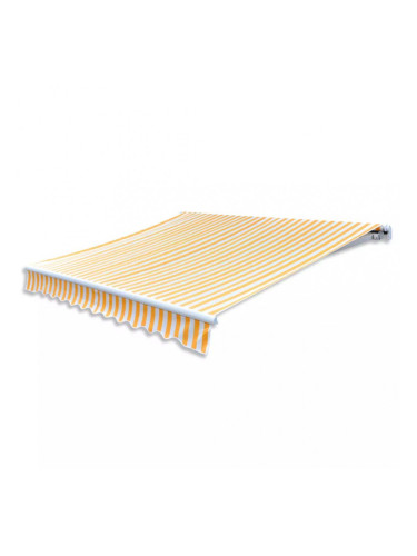 Sonata Платнище за сенник, жълт и бял цвят, 6 х 3 м.(без рамка)