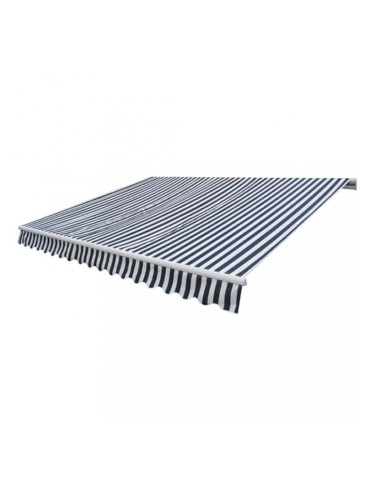 Sonata Сгъваема тента с ръчно задвижване, 300 см, синьо/бяло