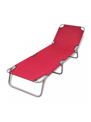 Sonata Сгъваем шезлонг, прахово боядисана стомана, червен