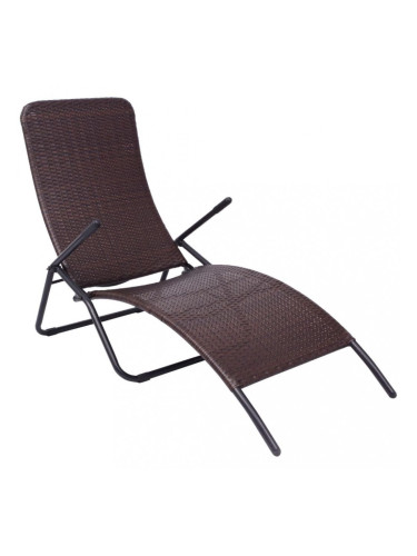 Sonata Сгъваем шезлонг, кафяв полиратан