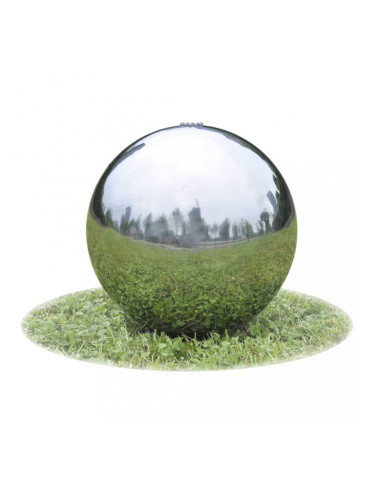 Sonata Градинска сфера за фонтан с LED, неръждаема стомана, 20 см