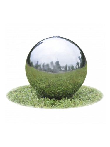 Sonata Градинска сфера за фонтан с LED, неръждаема стомана, 30 см