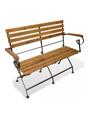 Sonata Сгъваема градинска пейка, 112 cм, акация масив