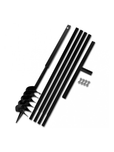 Комплект свредло за земя 120 мм с дръжка и стоманени удължители 5 м