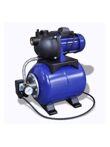 Градинска водна помпа, електрическа, синя, 1200W