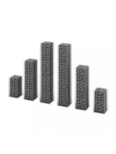 Sonata Комплект габионни кошове, 6 бр, поцинкована тел