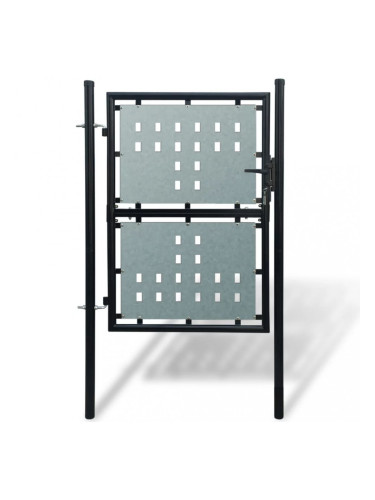 Единична оградна врата, 100 x 225 см, черна