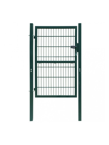 2D Оградна врата, единична, зелена, 106 х 230 см