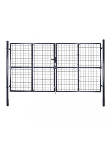 Sonata Мрежеста оградна порта, поцинкована стомана, 289x175 см, сива