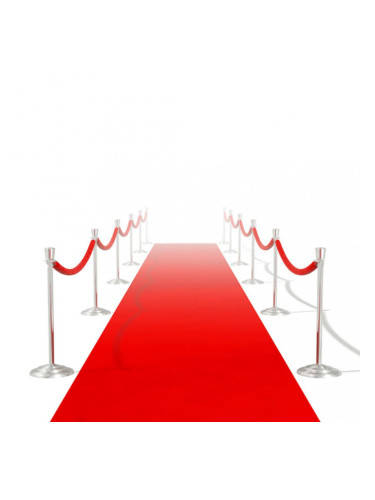 Червен Sonata дебел килим с тежест от 400 гр/м², 1 х 5 метра