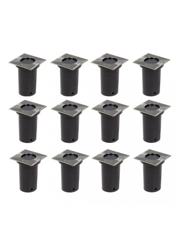 Sonata Градински осветители за вграждане в земя, 12 бр, квадратни