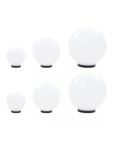 Sonata Градински сфери за LED лампи, 6 бр, 20/30/40 см, PMMA