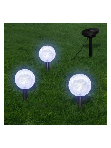 Sonata Соларни сферични LED градински лампи с анкери и соларен панел
