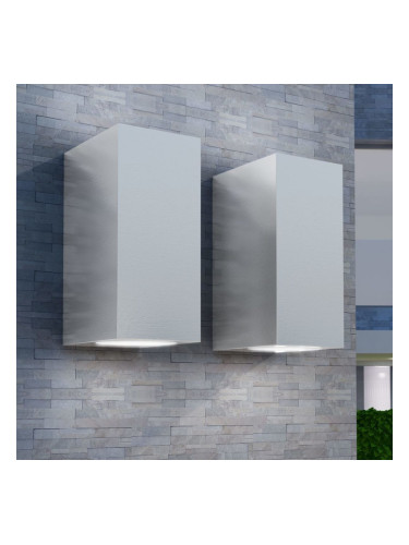 Sonata Външни LED прожектори за стена, квадратни, 2 бр