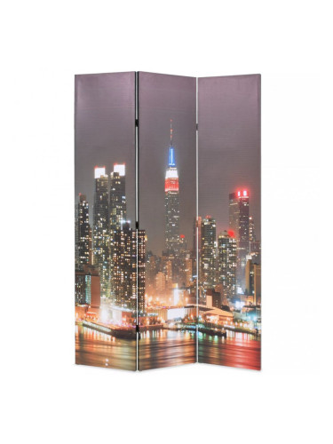 Sonata Сгъваем параван за стая, 120x170 см, нощен Ню Йорк