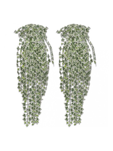 Изкуствен бръшлянов храст 90 см, шарен, 2 броя