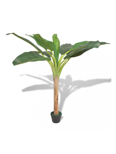 Sonata Изкуствено растение банан със саксия, 150 см, зелено