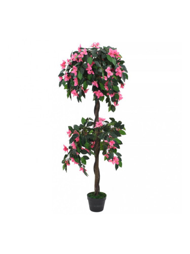 Sonata Изкуствено растение рододендрон, 155 см, зелено и розово