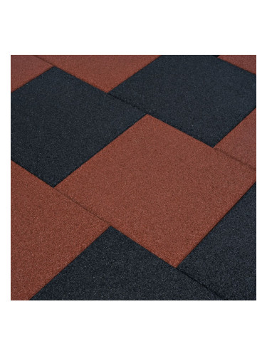 Sonata Ударопоглъщащи каучукови плочи, 24 бр, 50x50x3 см, червени