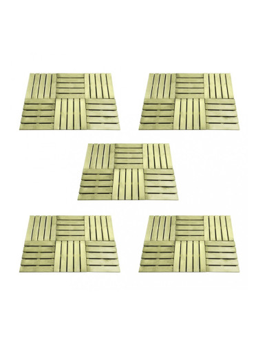 Sonata 30 бр декинг дъски, 50x50 см, FSC дървесина, зелени