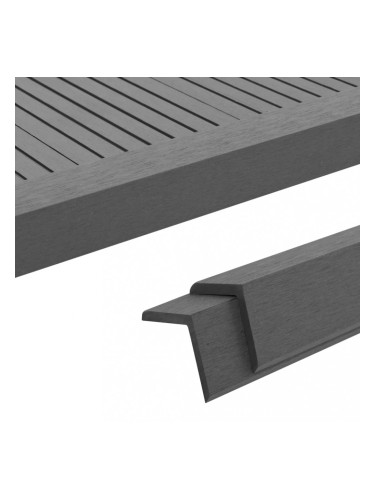 Sonata Ъглови профили за WPC декинг, 5 бр, 170 см, сиви
