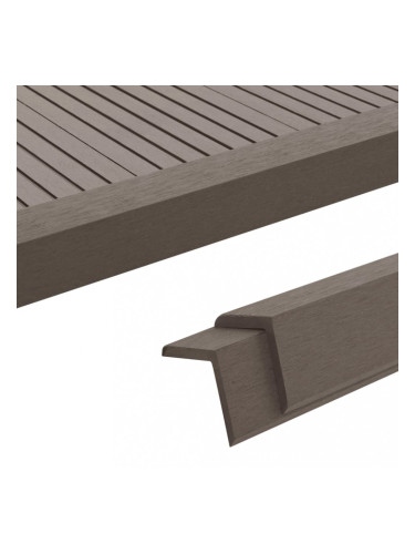 Sonata Ъглови профили за WPC декинг, 5 бр, 170 см, тъмнокафяви