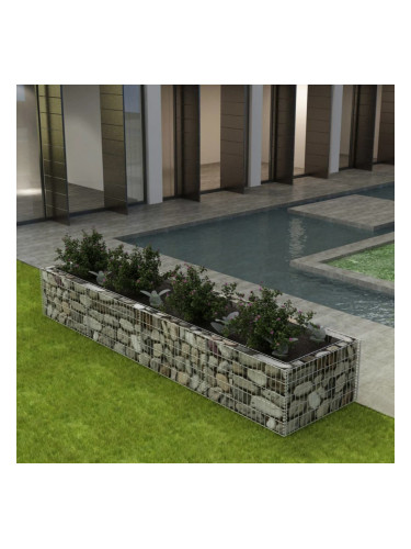 Sonata Габион плантер, стомана, 360x90x50 cм