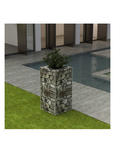 Sonata Габион плантер, стомана, 50x50x100 cм