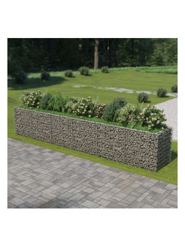 Sonata Габион плантер, поцинкована стомана, 540x90x100 cм