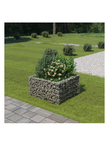 Sonata Габион плантер, поцинкована стомана, 90x90x50 cм