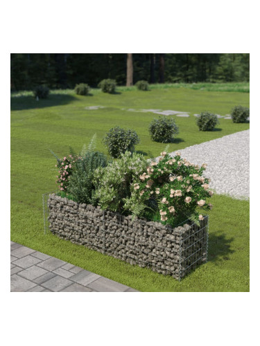 Sonata Габион плантер, поцинкована стомана, 180x50x50 cм