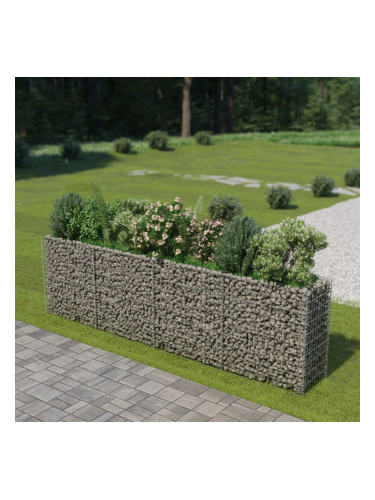 Sonata Габион плантер, поцинкована стомана, 360x50x100 cм