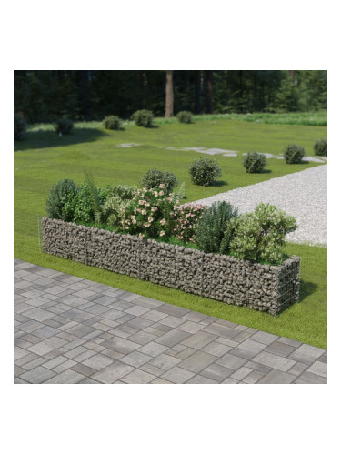 Sonata Габион плантер, поцинкована стомана, 360x50x50 cм