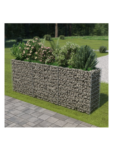 Sonata Габион плантер, поцинкована стомана, 270x50x100 cм