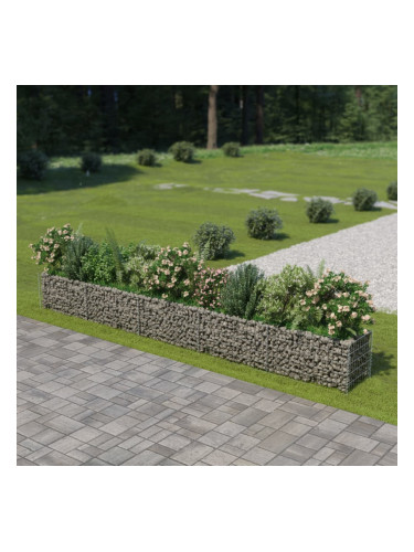 Sonata Габион плантер, поцинкована стомана, 450x50x50 cм