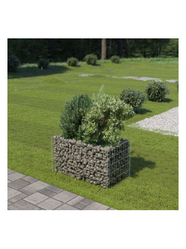 Sonata Габион плантер, поцинкована стомана, 90x50x50 cм