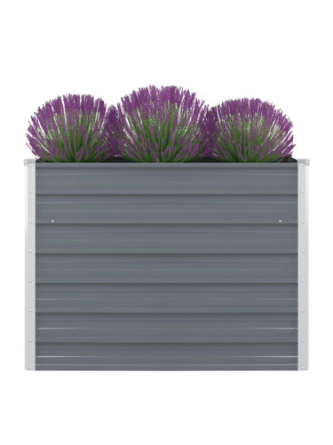 Sonata Повдигната леха, 100 x 100 x 77 см, поцинкована стомана, сива