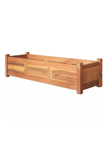 Sonata Градински сандък за цветя, акациево дърво, 100x30x25 см