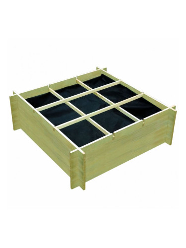 Sonata Плантер за зеленчуци, FSC импрегниран бор, 120x120x40 см