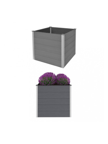 Sonata Градински плантер, WPC, 100x100x91 см, сив