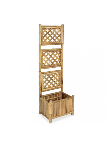 Sonata Градински сандък с пергола, бамбук, 40 см