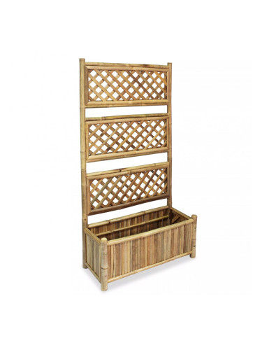 Sonata Градински сандък с пергола, бамбук, 70 см