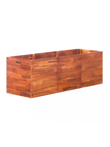 Sonata Градински сандък за цветя, акациево дърво, 150x50x50 см