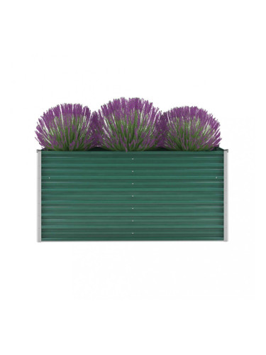 Sonata Градински плантер, поцинкована стомана, 160x40x77 см, зелен