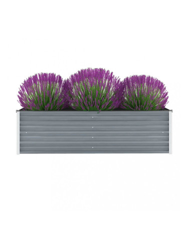 Sonata Градински плантер, поцинкована стомана, 160x40x45 см, сив